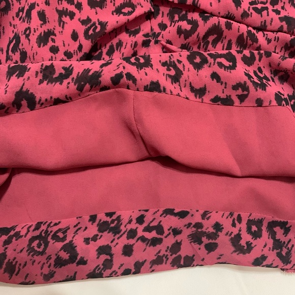 ALL SAINTS 🔹 Hali Roar Ruched Leopard Print Mini Dress - Size 6 - Picture 12 of 16